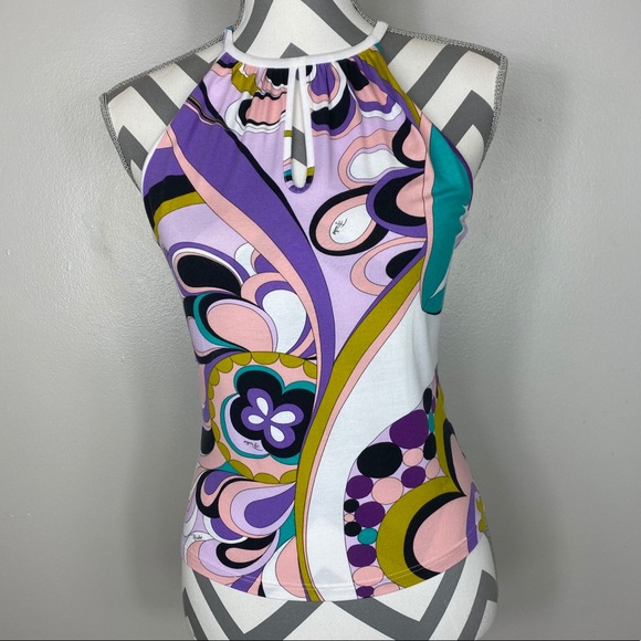 Emilio Pucci Tops - Emilio Pucci Firenze High Neck Tank Top